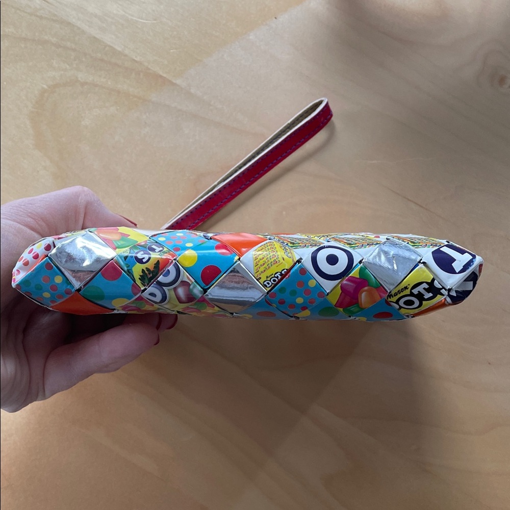 DOTS Upcycled Candy Wrapper Wristlet - Nahui Ollin - Picture 9 of 13